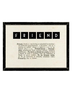 East of India FRIENDS Dictionary Framed Print
