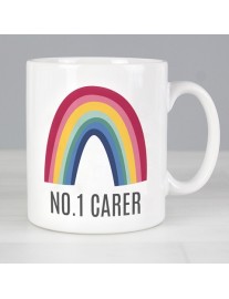 No 1 Carer Rainbow Mug
